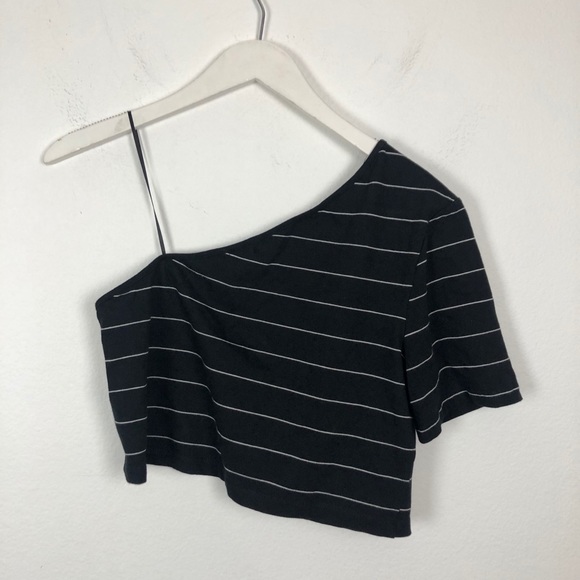 Intermix The Range Striped Bare Shoulder Top Black - Picture 7 of 7
